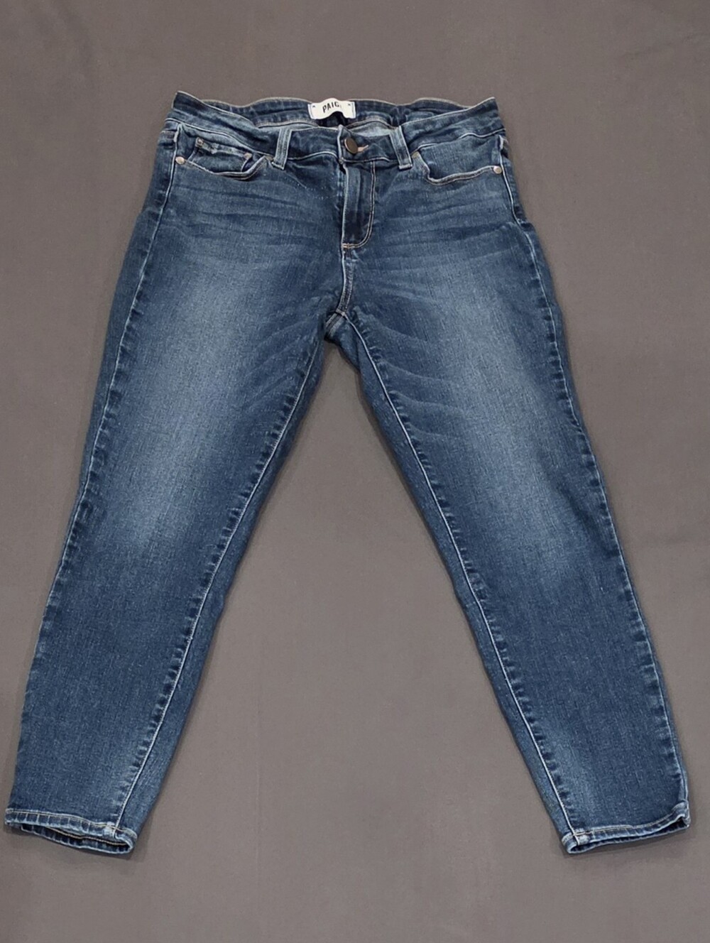 PAIGE Verdugo Crop Skinny Jeans | Size 28 | Dark Wash